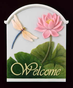 Dragonfly welcome plaque
